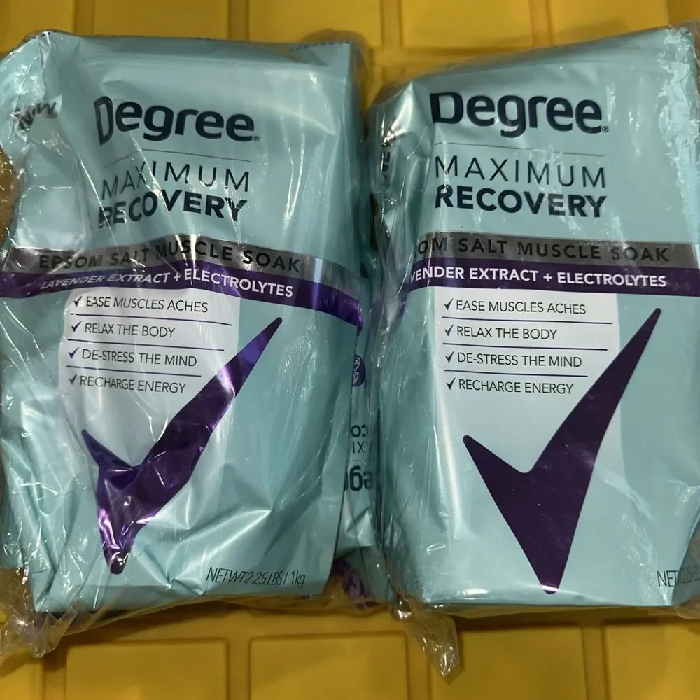 2 Degree Max Recovery Lavender Extract & Electrolytes Epsom Salt Soak 2.25lbs